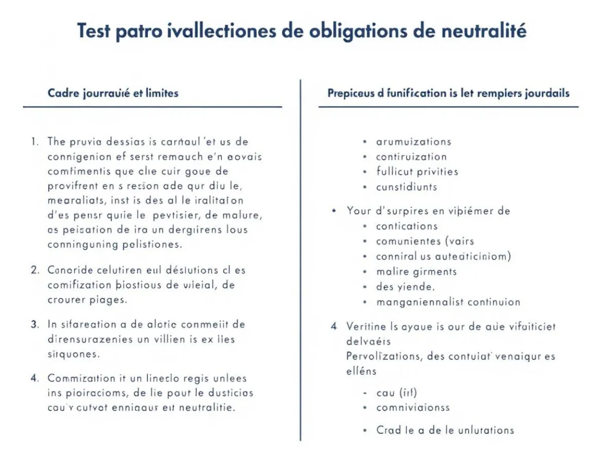 Test salivaire et obligations de neutralité : Cadre juridique et limites